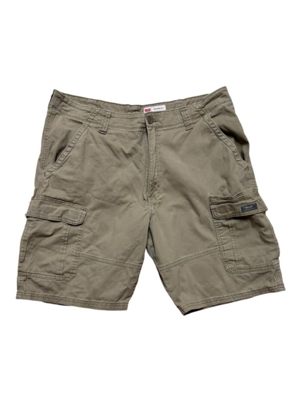Wrangler Relaxed Fit Cargo Shorts Khaki Cotton Stretch Men’s 38 Utility Casual